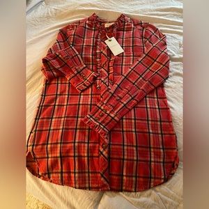 LUCKY BRAND Red plaid woman shirt